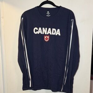 Navy Long Sleeve Canada Tee